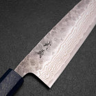 Santoku 440C Nashiji Damas Manche Urushi Bleu 165mm-[Musashi]-[Couteaux de cuisine japonais]
