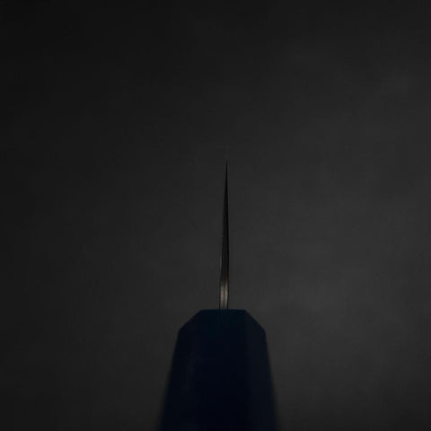 Santoku 440C Nashiji Damas Manche Urushi Bleu 165mm-[Musashi]-[Couteaux de cuisine japonais]