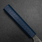 Santoku 440C Nashiji Damas Manche Urushi Bleu 165mm-[Musashi]-[Couteaux de cuisine japonais]