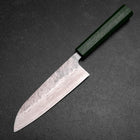 Santoku 440C Nashiji Damas Manche Urushi Vert 165mm-[Musashi]-[Couteaux de cuisine japonais]