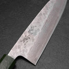 Santoku 440C Nashiji Damas Manche Urushi Vert 165mm-[Musashi]-[Couteaux de cuisine japonais]