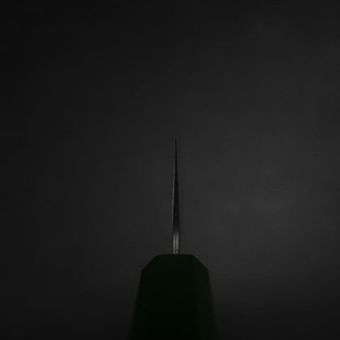 Santoku 440C Nashiji Damas Manche Urushi Vert 165mm-[Musashi]-[Couteaux de cuisine japonais]