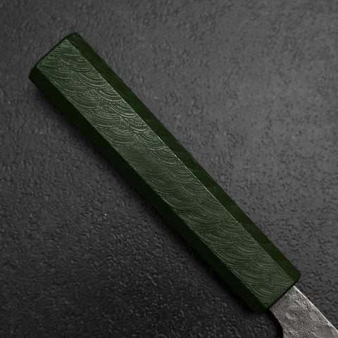 Santoku 440C Nashiji Damas Manche Urushi Vert 165mm-[Musashi]-[Couteaux de cuisine japonais]