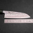Santoku 440C Nashiji Damas Manche Urushi Vert 165mm-[Musashi]-[Couteaux de cuisine japonais]