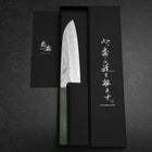 Santoku 440C Nashiji Damas Manche Urushi Vert 165mm-[Musashi]-[Couteaux de cuisine japonais]