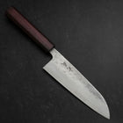 Santoku 440C Nashiji Damas Manche Urushi Violet 165mm-[Musashi]-[Couteaux de cuisine japonais]