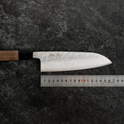 Santoku 440C Nashiji Damas Manche en Buffle et Noyer 165mm-[Musashi]-[Couteaux de cuisine japonais]