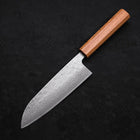 Santoku 440C Nashiji Damas Manche en Chêne 165mm-[Musashi]-[Couteaux de cuisine japonais]