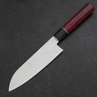 Santoku AUS-10 Damas Manche en Cerisier Rouge 170mm-[Musashi]-[Couteaux de cuisine japonais]