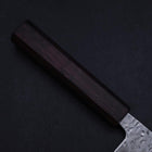 Santoku AUS-10 Miroir Tsuchime Damas Manche Urushi Pourpre 165mm-[Musashi]-[Couteaux de cuisine japonais]