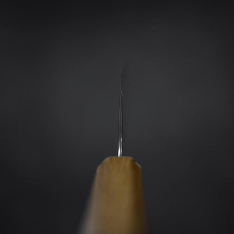 Santoku AUS-10 Miroir Tsuchime Damas Manche Yaki Urushi 165mm-[Musashi]-[Couteaux de cuisine japonais]