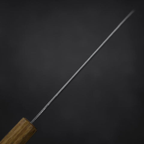 Santoku AUS-10 Miroir Tsuchime Damas Manche Yaki Urushi 165mm-[Musashi]-[Couteaux de cuisine japonais]