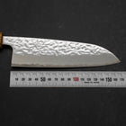 Santoku AUS-10 Miroir Tsuchime Damas Manche Yaki Urushi 165mm-[Musashi]-[Couteaux de cuisine japonais]