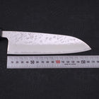 Santoku AUS-10 Nashiji Damas Manche Urushi Bleu Sombre 165mm-[Musashi]-[Couteaux de cuisine japonais]