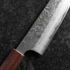 Santoku AUS-10 Nashiji Damas Manche en Bois de Wengé 165mm-[Musashi]-[Couteaux de cuisine japonais]