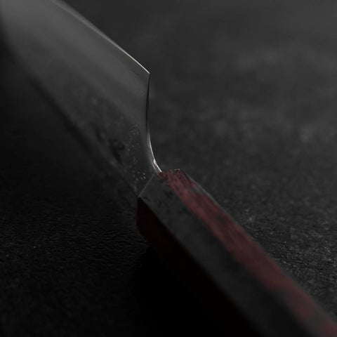 Santoku AUS-10 Nashiji Damas Manche en Bois de Wengé 165mm-[Musashi]-[Couteaux de cuisine japonais]