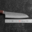Santoku AUS-10 Nashiji Damas Manche en Bois de Wengé 165mm-[Musashi]-[Couteaux de cuisine japonais]