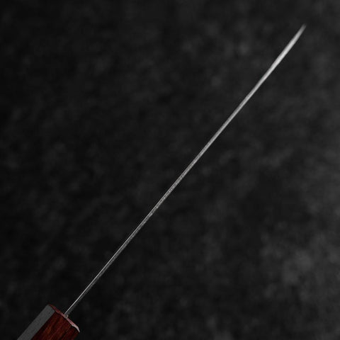 Santoku AUS-10 Nawame Damas Manche Urushi Pourpre 165mm-[Musashi]-[Couteaux de cuisine japonais]