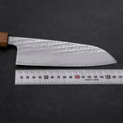 Santoku AUS-10 Nawame Damas Manche Yaki Urushi 165mm-[Musashi]-[Couteaux de cuisine japonais]