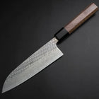 Santoku AUS-10 Nawame Damas Manche en Buffle et Noyer 165mm-[Musashi]-[Couteaux de cuisine japonais]