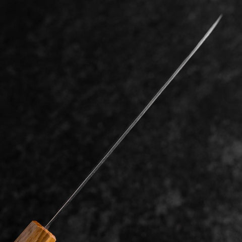 Santoku AUS-10 Nawame Damas Manche en Chêne 165mm-[Musashi]-[Couteaux de cuisine japonais]