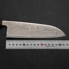 Santoku AUS-10 Nickel en Vagues Damas Manche Sumi Urushi 165mm-[Musashi]-[Couteaux de cuisine japonais]