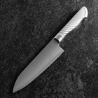 Santoku AUS-10 Poli Manche Inoxydable 165mm-[Musashi]-[Couteaux de cuisine japonais]