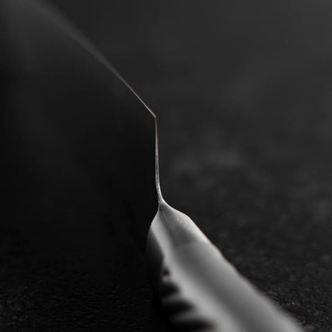 Santoku AUS-10 Poli Manche Inoxydable 165mm-[Musashi]-[Couteaux de cuisine japonais]