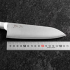 Santoku AUS-10 Poli Manche Inoxydable 165mm-[Musashi]-[Couteaux de cuisine japonais]