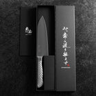 Santoku AUS-10 Poli Manche Inoxydable 165mm-[Musashi]-[Couteaux de cuisine japonais]
