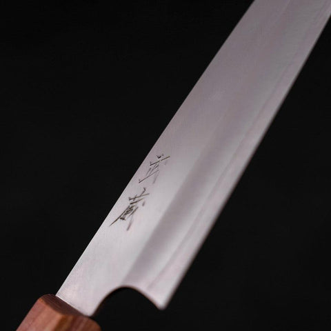 Santoku AUS-10 Poli Manche Occidental Marron 170mm-[Musashi]-[Couteaux de cuisine japonais]