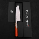 Santoku AUS-10 Poli Manche Océan Orange et Blanc 165mm-[Musashi]-[Couteaux de cuisine japonais]