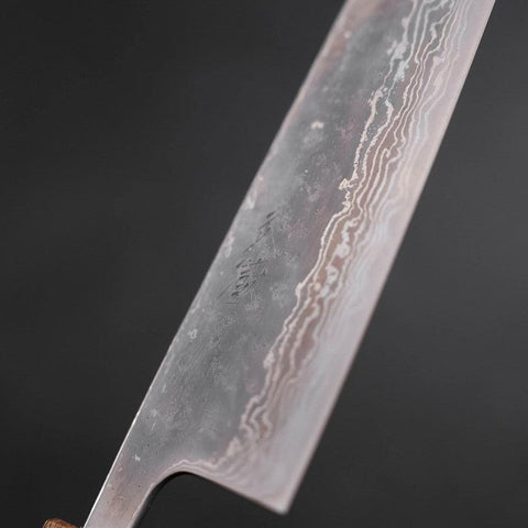 Santoku AUS-10 Poli Nashiji Damas Manche Yaki Urushi 165mm-[Musashi]-[Couteaux de cuisine japonais]