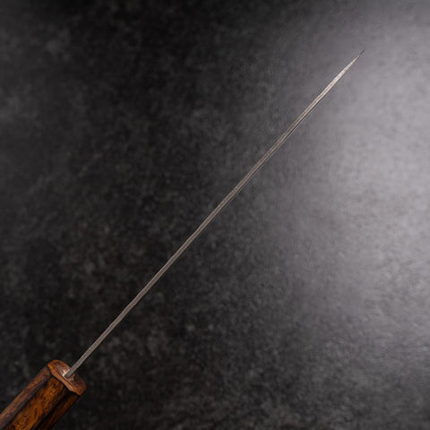 Santoku AUS-10 Tsuchime Damas Manche Sumi Urushi 165mm-[Musashi]-[Couteaux de cuisine japonais]