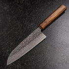 Santoku AUS-10 Tsuchime Damascus Sumi Urushi Handle 165mm (6.5”)-[Musashi]-[Japanese-Kitchen-Knives]