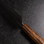 Santoku AUS-10 Tsuchime Damascus Sumi Urushi Handle 165mm (6.5”)-[Musashi]-[Japanese-Kitchen-Knives]
