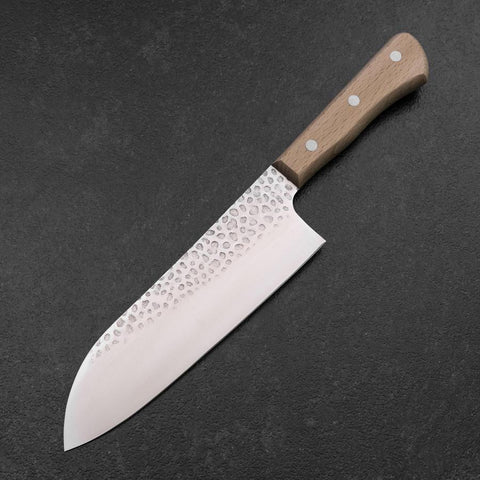 Santoku AUS-6 Tsuchime Manche Occidental 180mm-[Musashi]-[Couteaux de cuisine japonais]