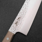 Santoku AUS-6 Tsuchime Manche Occidental 180mm-[Musashi]-[Couteaux de cuisine japonais]