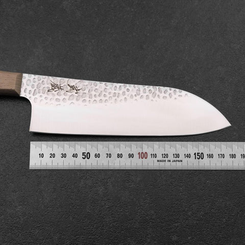 Santoku AUS-6 Tsuchime Manche Occidental 180mm-[Musashi]-[Couteaux de cuisine japonais]