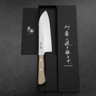 Santoku AUS-6 Tsuchime Manche Occidental 180mm-[Musashi]-[Couteaux de cuisine japonais]