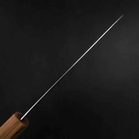 Santoku AUS-8 Nashiji Manche en Olivier 170mm-[Musashi]-[Couteaux de cuisine japonais]