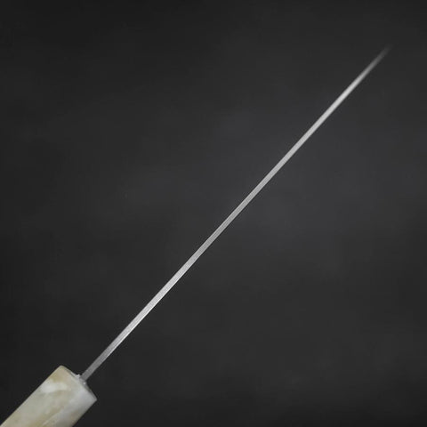 Santoku AUS-8 Poli Manche Océan Blanc 165mm-[Musashi]-[Couteaux de cuisine japonais]