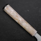Santoku AUS-8 Poli Manche Océan Blanc 165mm-[Musashi]-[Couteaux de cuisine japonais]