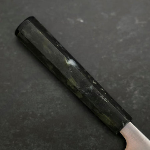 Santoku AUS-8 Poli Manche Océan Noir 165mm-[Musashi]-[Couteaux de cuisine japonais]