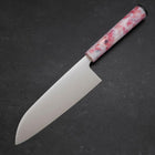 Santoku AUS-8 Poli Manche Océan Sakura 165mm-[Musashi]-[Couteaux de cuisine japonais]