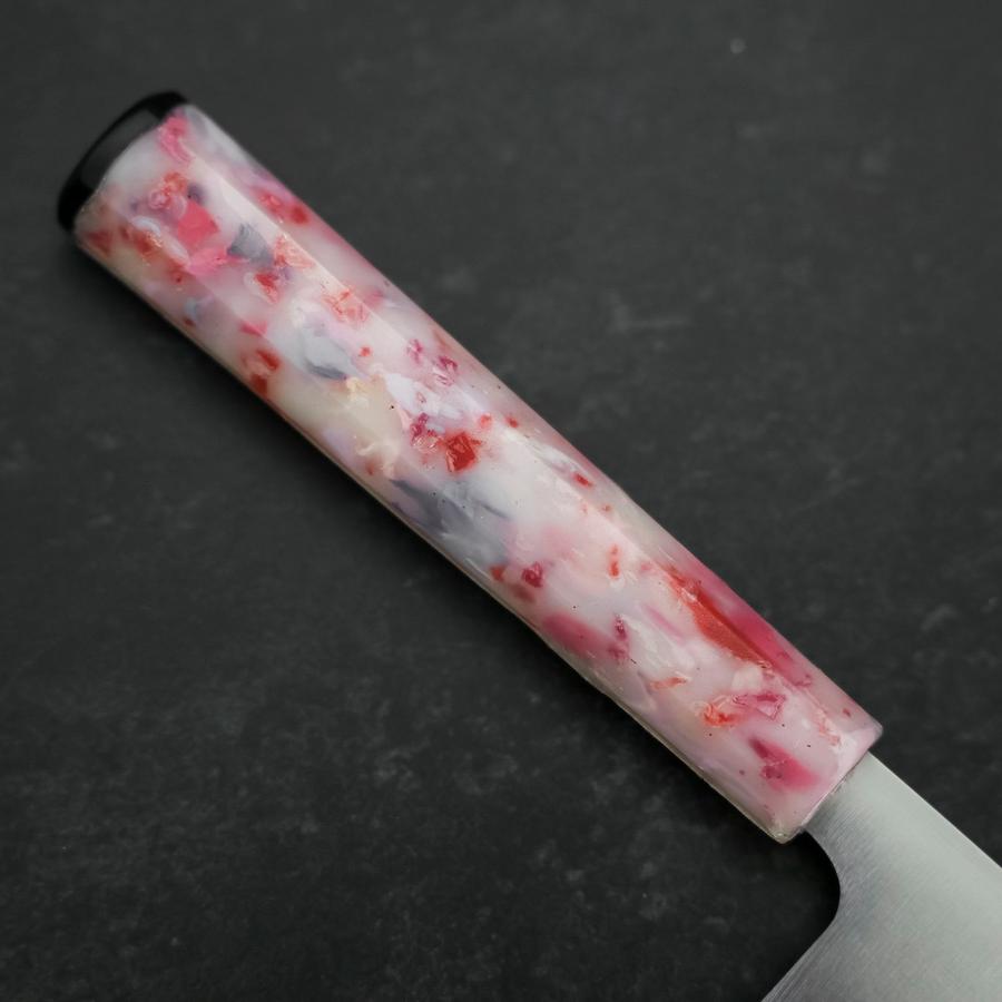 Santoku AUS-8 Poli Manche Océan Sakura 165mm-[Musashi]-[Couteaux de cuisine japonais]
