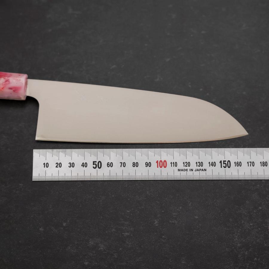 Santoku AUS-8 Poli Manche Océan Sakura 165mm-[Musashi]-[Couteaux de cuisine japonais]