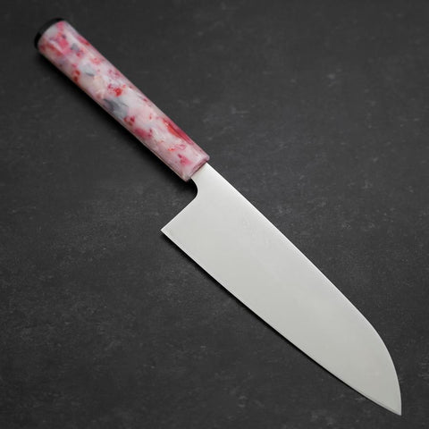 Santoku AUS-8 Poli Manche Océan Sakura 165mm-[Musashi]-[Couteaux de cuisine japonais]