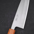 Santoku AUS-8 Poli Manche en Chêne 165mm-[Musashi]-[Couteaux de cuisine japonais]