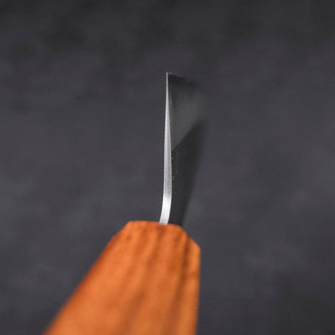 Santoku AUS-8 Poli Manche en Chêne 165mm-[Musashi]-[Couteaux de cuisine japonais]